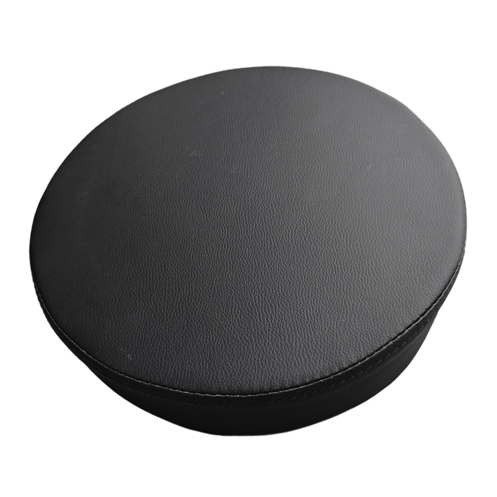 Komfortabler Barhocker Ersatzsitz, Robustes Kissen, PU Lederbezug, kompakter runder Sitz, Zubehör für Beauty Spas, PU Lederbezug, runder Sitz, komfortabel und kompakt, Schwarz, 35 x 35 x 8 cm