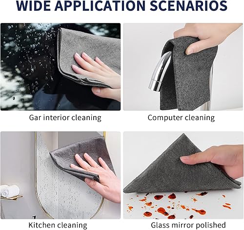 Miniatura 8 de DXLOTXD Paño de limpieza mágico grueso sin rayas Magic Free Miracle (11.8 x 15.7in) 15.74 x 11.81 pulgadas, paños de limpieza reutilizables para