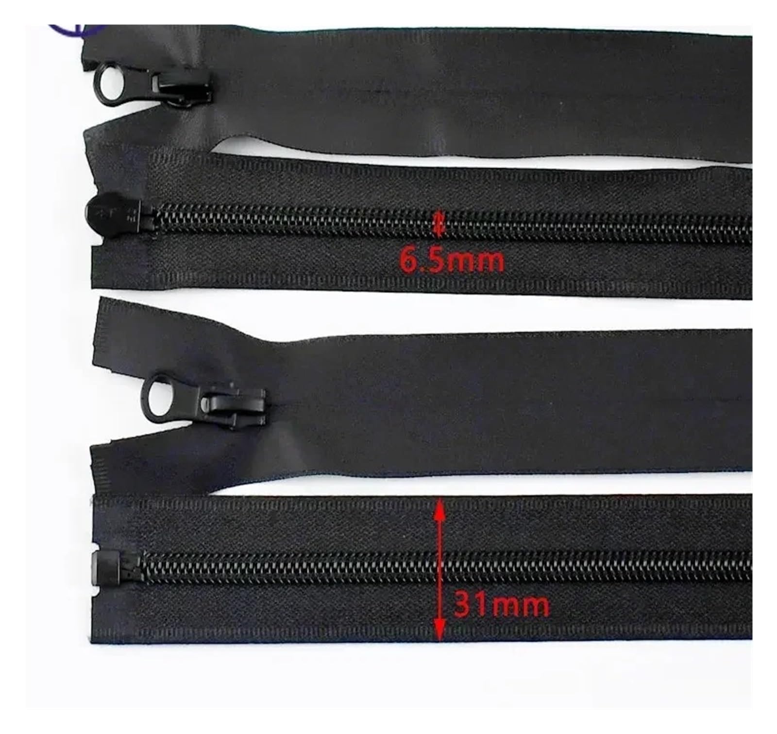 Cerniere Lampo 2/5 Pezzi 5# 60-100 Cm Cerniere Impermeabili For Cucire Cerniera Invisibile Cursore Aperta Giacca Borsa Fai Da Te(Black-Double,80cm,No5-5Pcs)