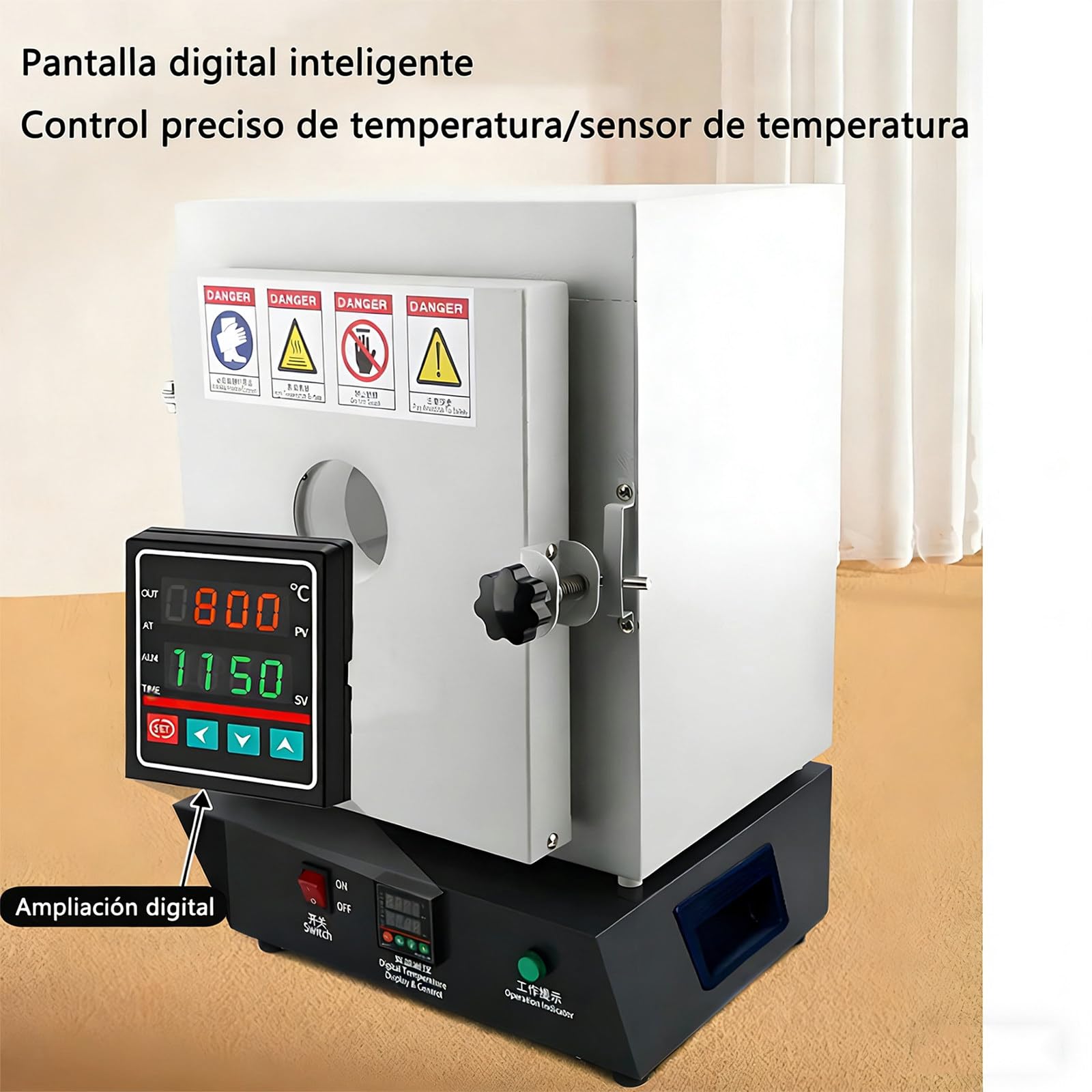 Elektrischer Sinterofen, hohe Temperatur 1150 ℃, Keramikkammer, gleichmäßige Heizung für Wachsausbrenner und industrielle Laboranwendungen