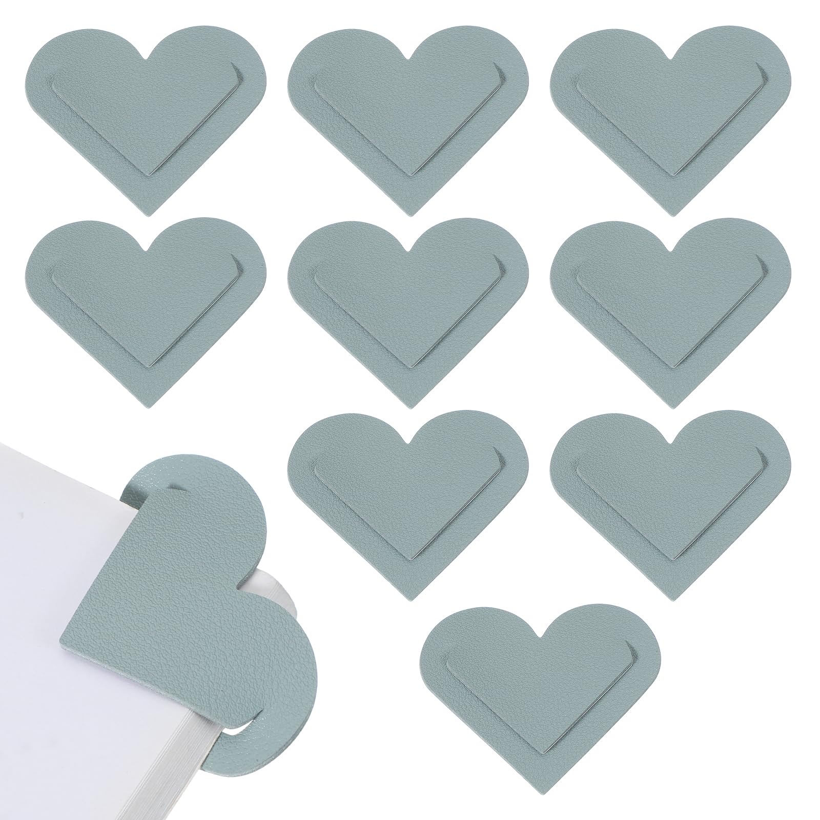 PATIKIL Leather Heart Bookmarks