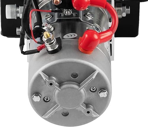 Miniatura 9 de Bomba hidráulica 15 cuartos de galón de doble efecto para remolque de volquete Bomba hidráulica DC 12V, unidad de energía hidráulica, depósito de