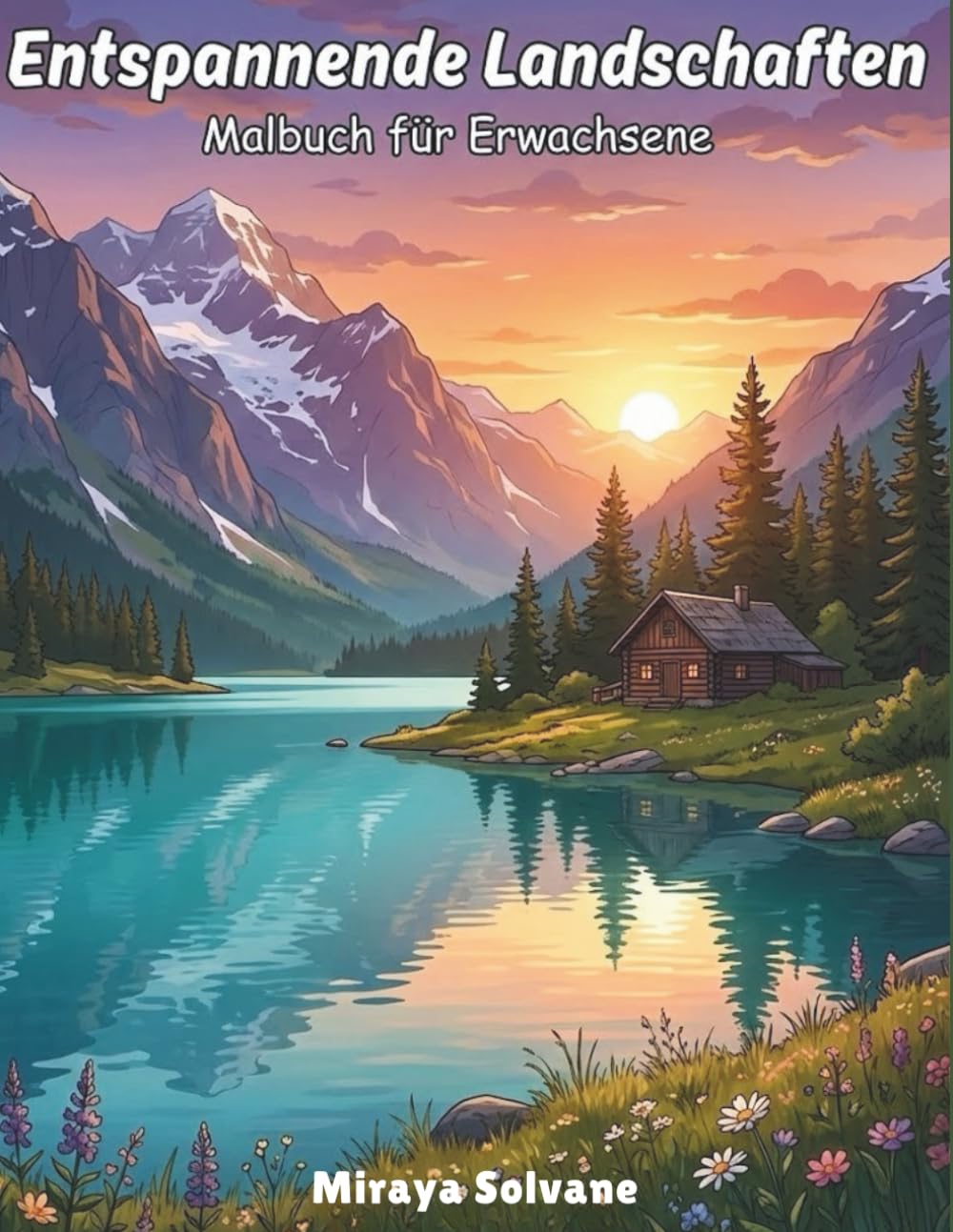 Entspannende Landschaften Malbuch für Erwachsene: Malbuch für Erwachsene zur Entspannung, Achtsamkeit und Stressabbau