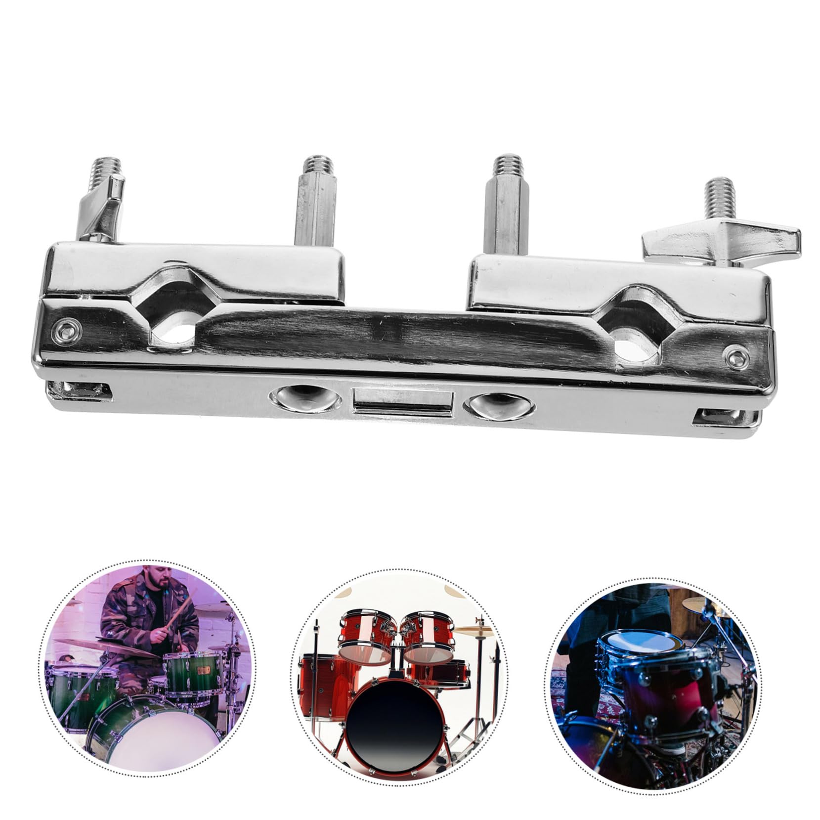 BESTonZON Drum Clamp Mounting Bracket Cymbal Mount Clip Cowbell Extension Holder Sturdy and Reliable St