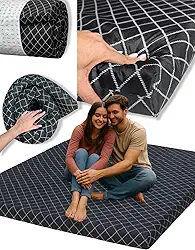 Colchonete camping Casal Kiero, 6cm Espessura, 138x188x6cm, Dobrável, Portatil dobravel barraca acampamento