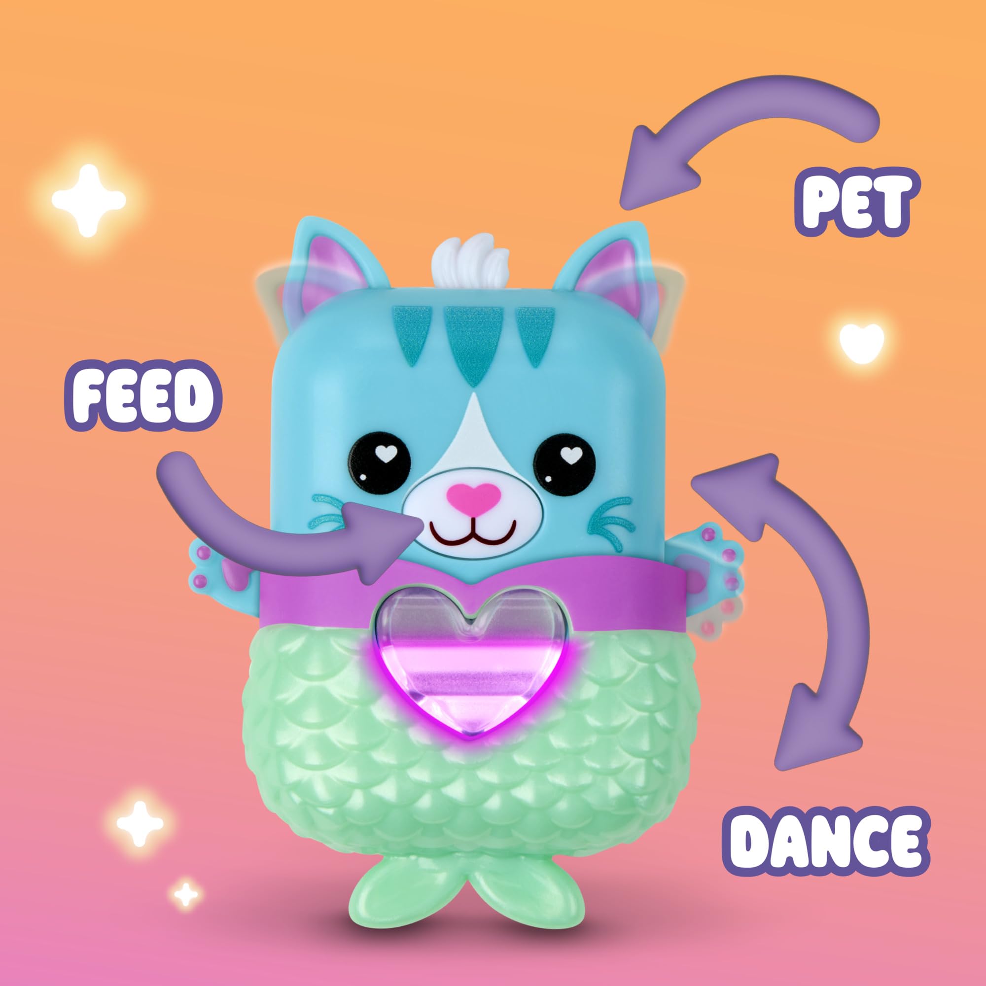 Pawtricia The Blue Kitty, Electronic Pet Cat, 70+ Responses, Interactive Fidget Toys for Girls & Boys Ages 5+ ​