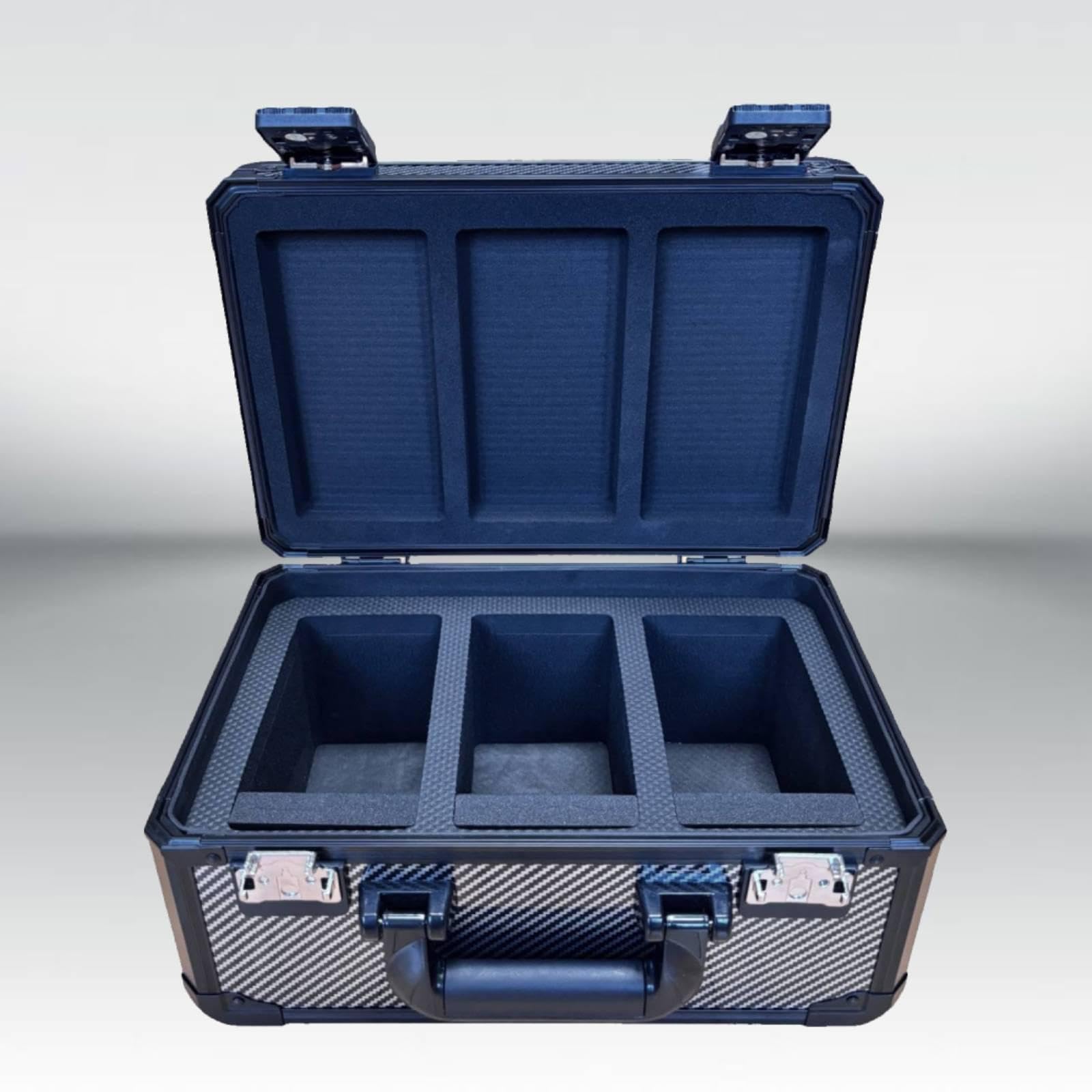 Estuche para Tarjetas Graded Caja para Cartas con Divisores Caja de Exhibición para Portar Tarjetas Deportivo Aluminio con Resistente