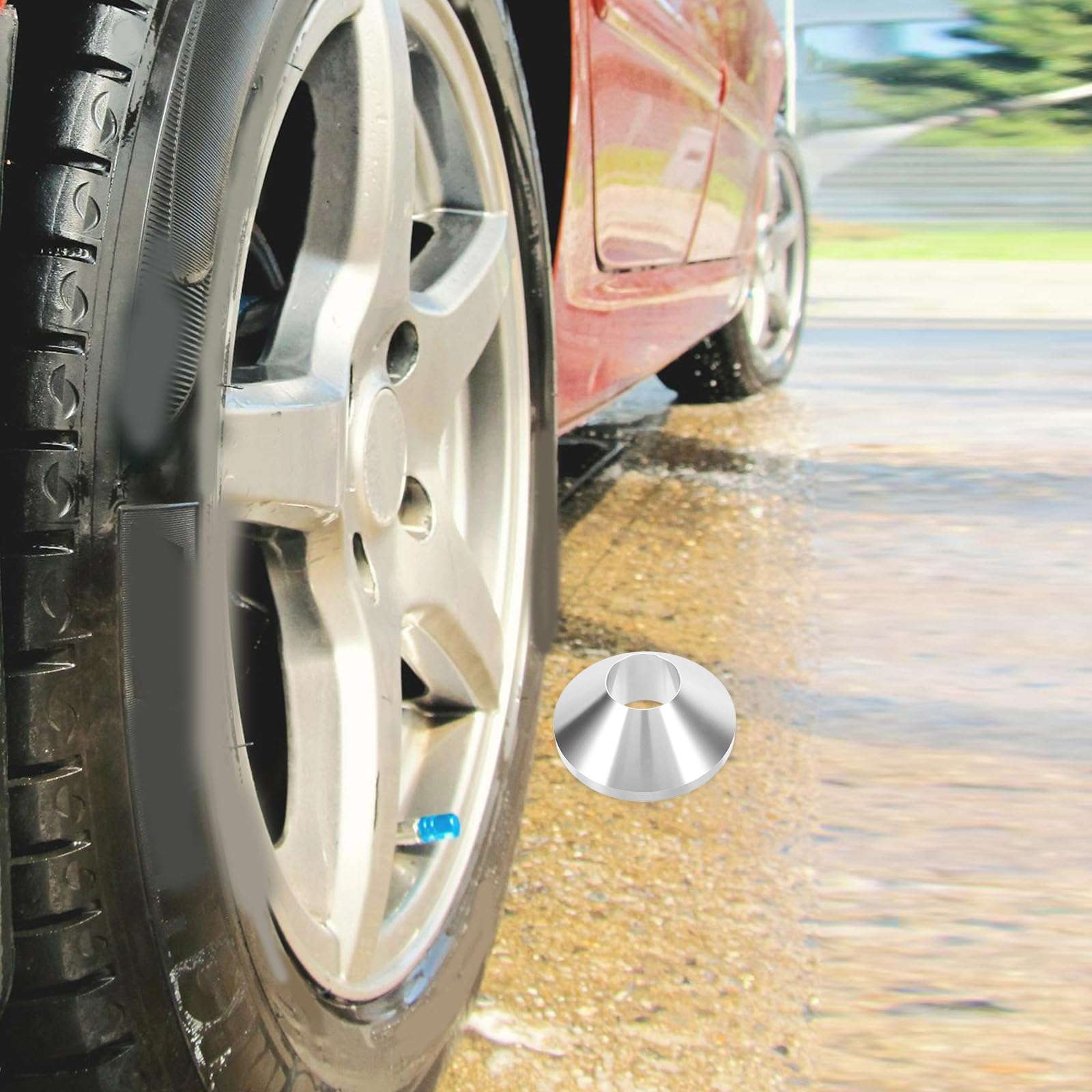 Alipis Cono Apertura 4,4cm per Pneumatici Manuale di Centraggio Strumento Preciso e Versatile in Lega di Alluminio per Cambio Gomme Auto e Moto, per Kit Attrezzi Meccanici
