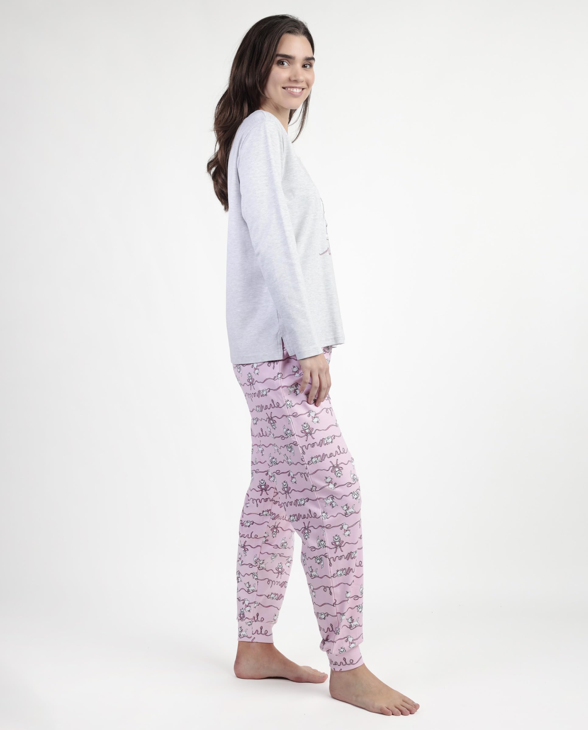 Disney Pijama Manga Larga Marie para Mujer