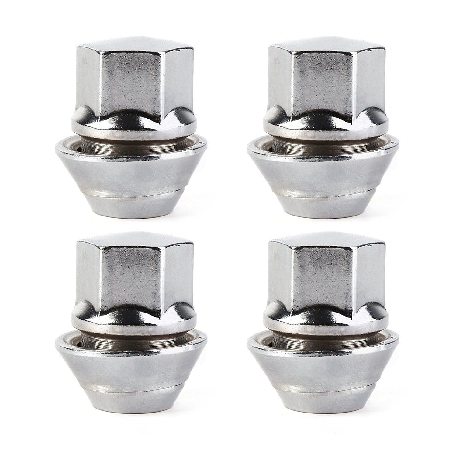 AKORD Alloy Wheel Nuts with Floating Captive Washers, M12 x 1.5 mm Lugs, Set of 4