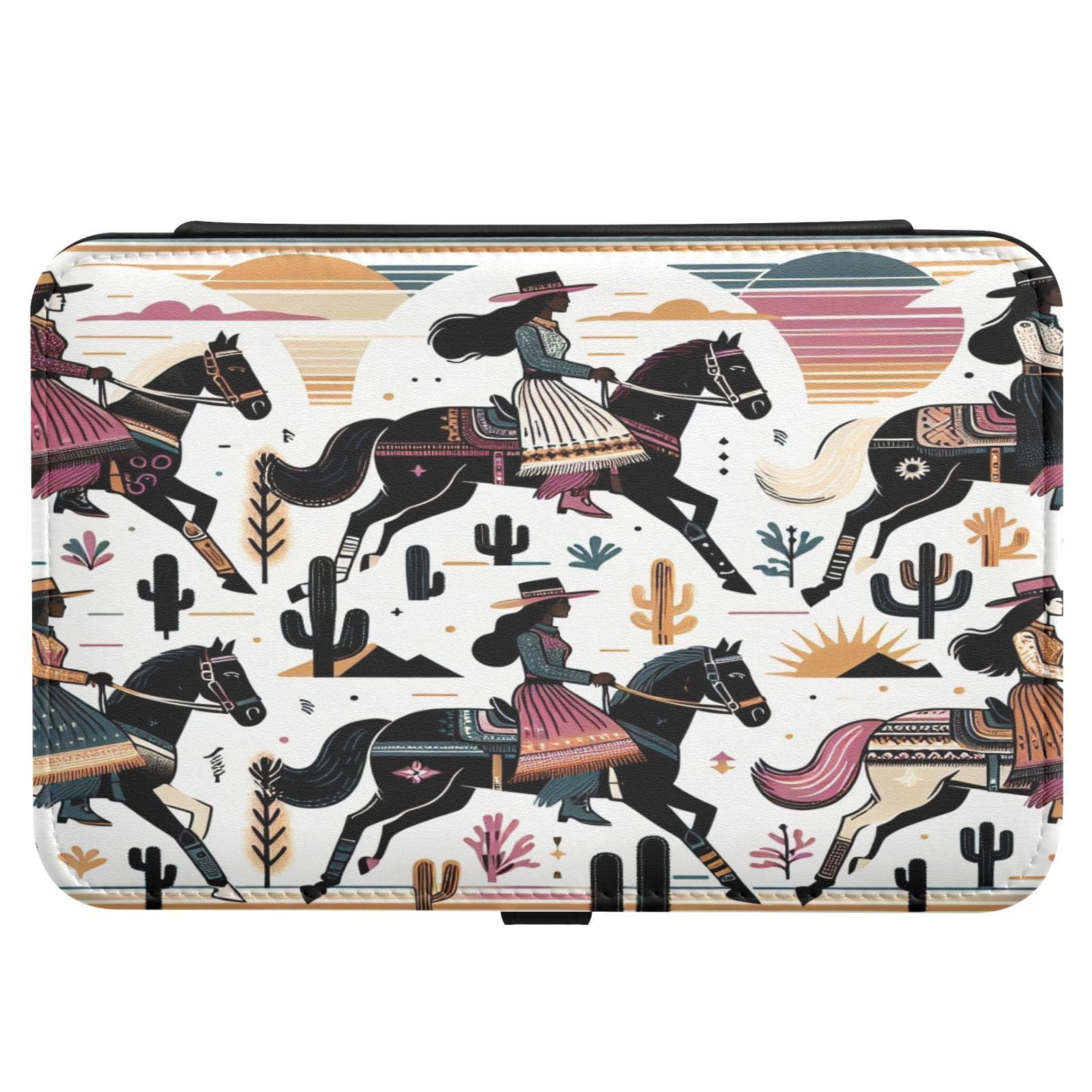 Haskirky Cowgirls Jewelry Box Portable PU Leather Travel Jewelry Organize for Women Jewelry Storage Display Holder for Ring, Necklace, Earring