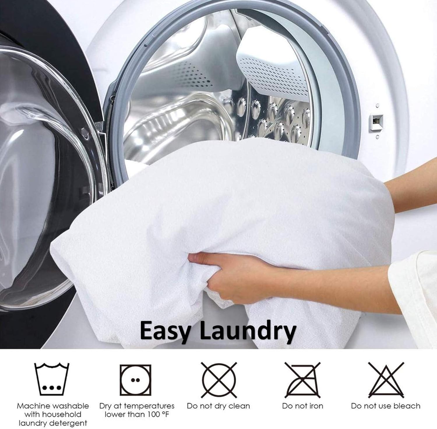 Split Head Mattress Protector for Adjustable or Half Split Beds, 100 Waterproof Terry Cotton - Fitted Sheet Style Flex Top Breathable Mattress Cover - 12inch Deep Pocket (Split Head Queen-34)