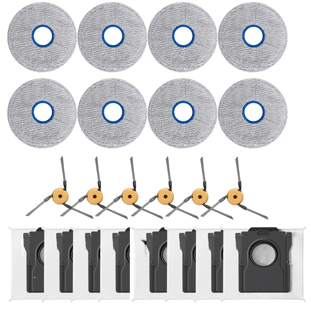 Kit X60 Max avec 12 accessoires de rechange lavables pour robot aspirateur