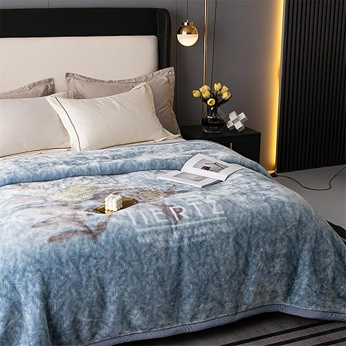 Miniatura 8 de Manta de forro polar de felpa, manta de franela Raschel tamaño Queen de 79 x 91 pulgadas, manta de visón coreano pesada súper suave, cálida, gruesa,