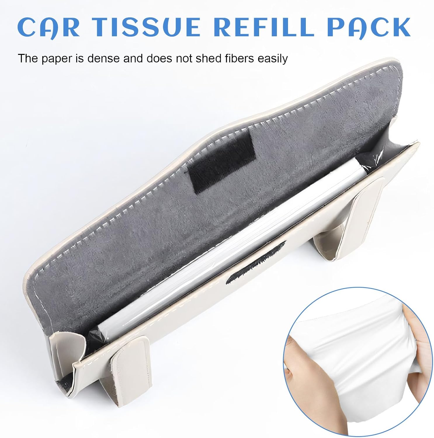 8 PCS Car Tissue Refills, Ultra Soft & Comfortable Auto Visor Napkin Holder Refills, Universal Smooth 2-Ply 30 Sheets Each Pack Vehicle Travel Tissues, Car Accessories image 3