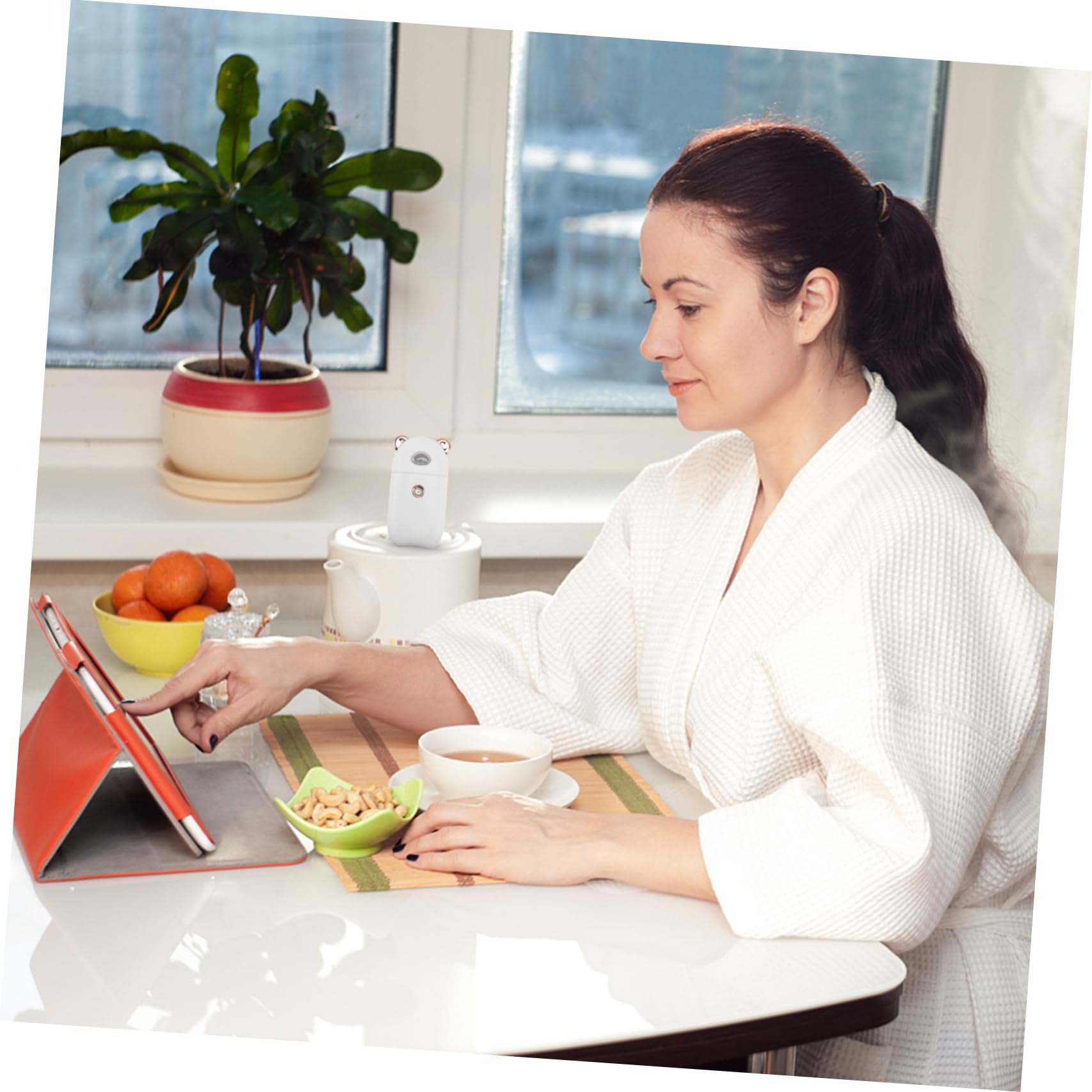 VICASKY Nano Mist Facial Sprayer Portable Face Beauty Humidifier for Dry Oily Skin Handheld Toner Spray Spray Fan