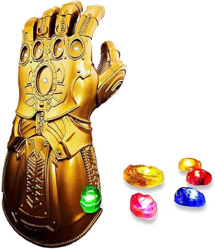 Guantelete infinito para adultos 6 piedras magnéticas separables guante de infinito puño electrónico accesorios de cosplay MB adulto