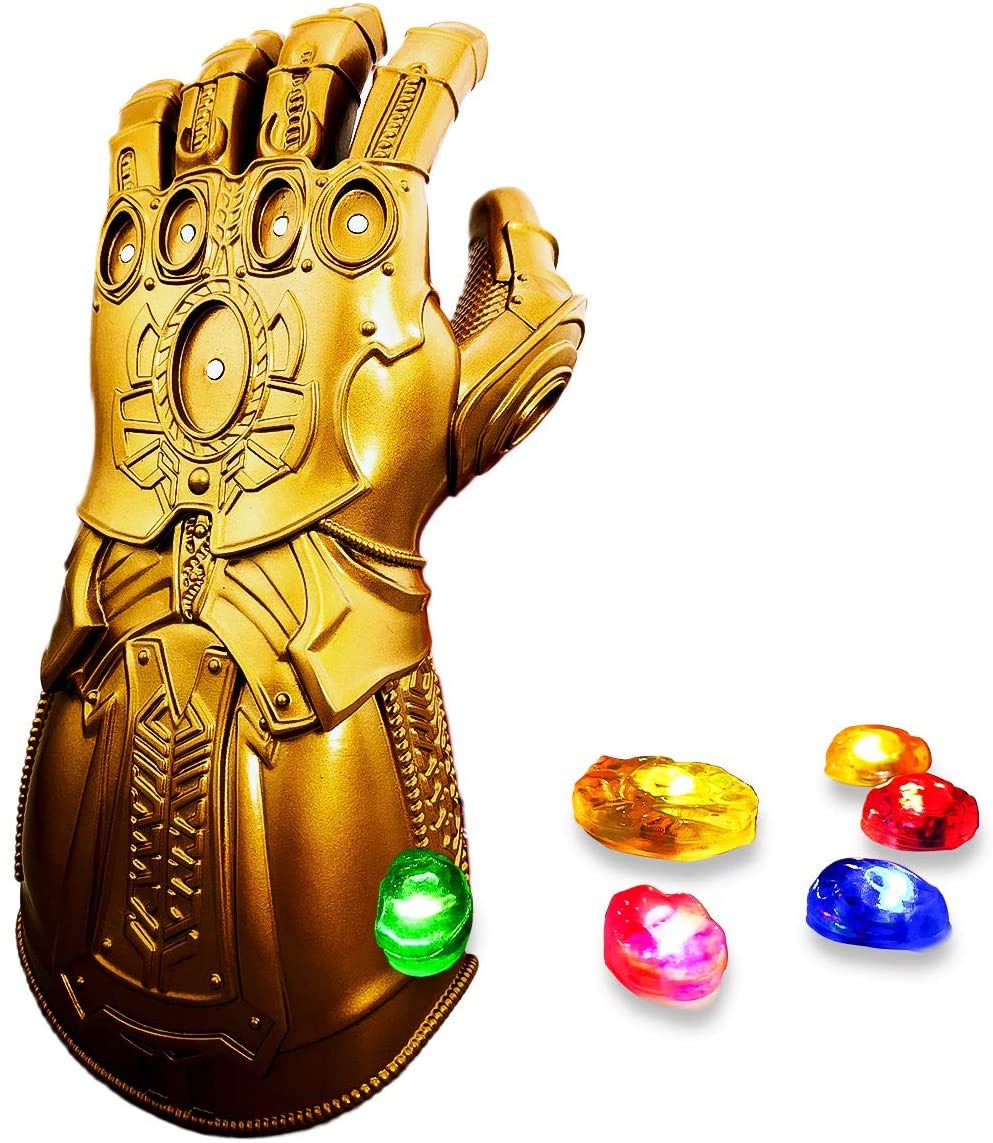 Infinity Gauntlet for Adult,6 Separable Magnet Infinity Stones, Infinity Gauntlet Costume Electronic Fist Halloween Cosplay Props(MB adult)