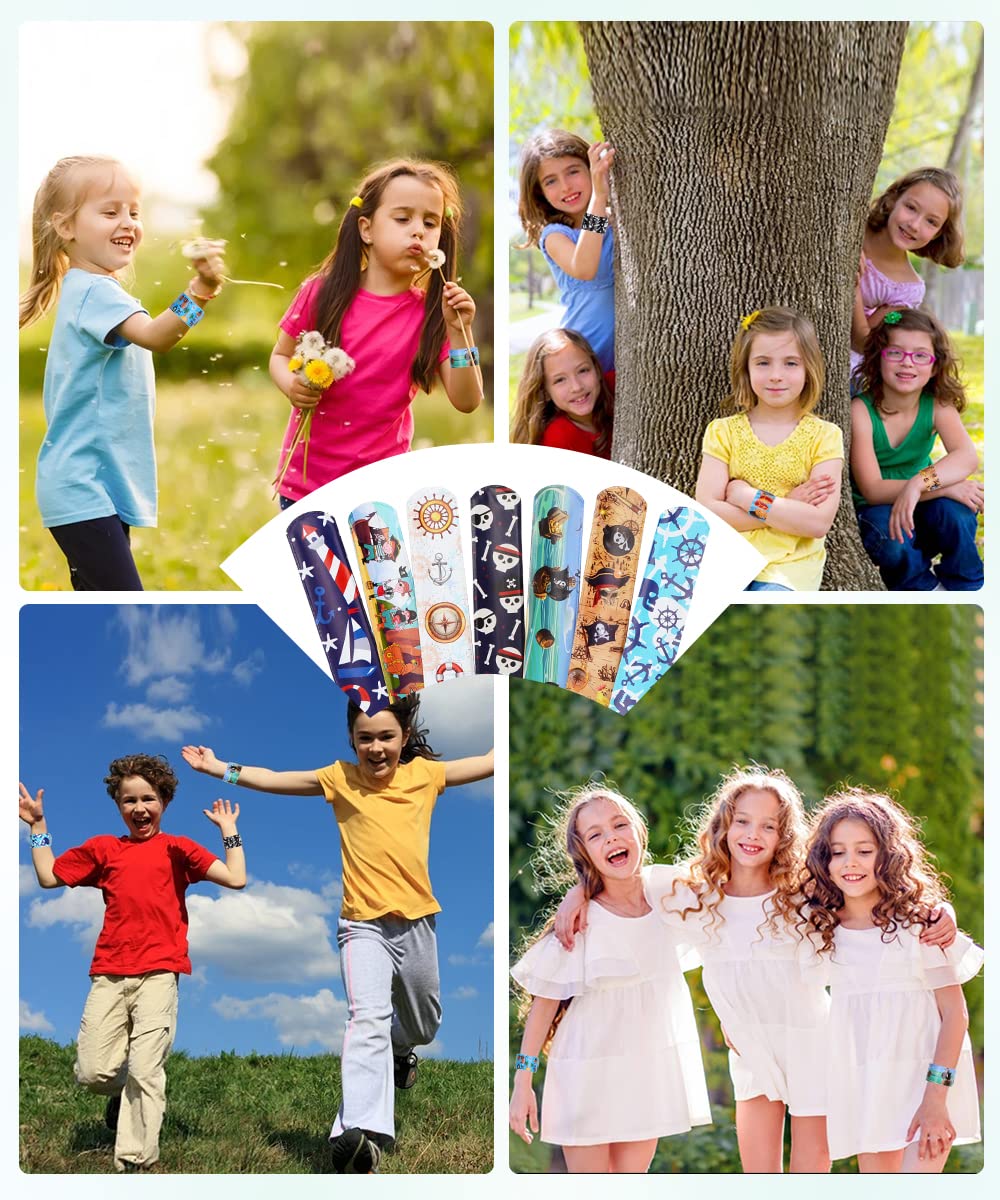 55Pcs Bracelets à Claquer Slap Bracelets Pour L'anniversaire