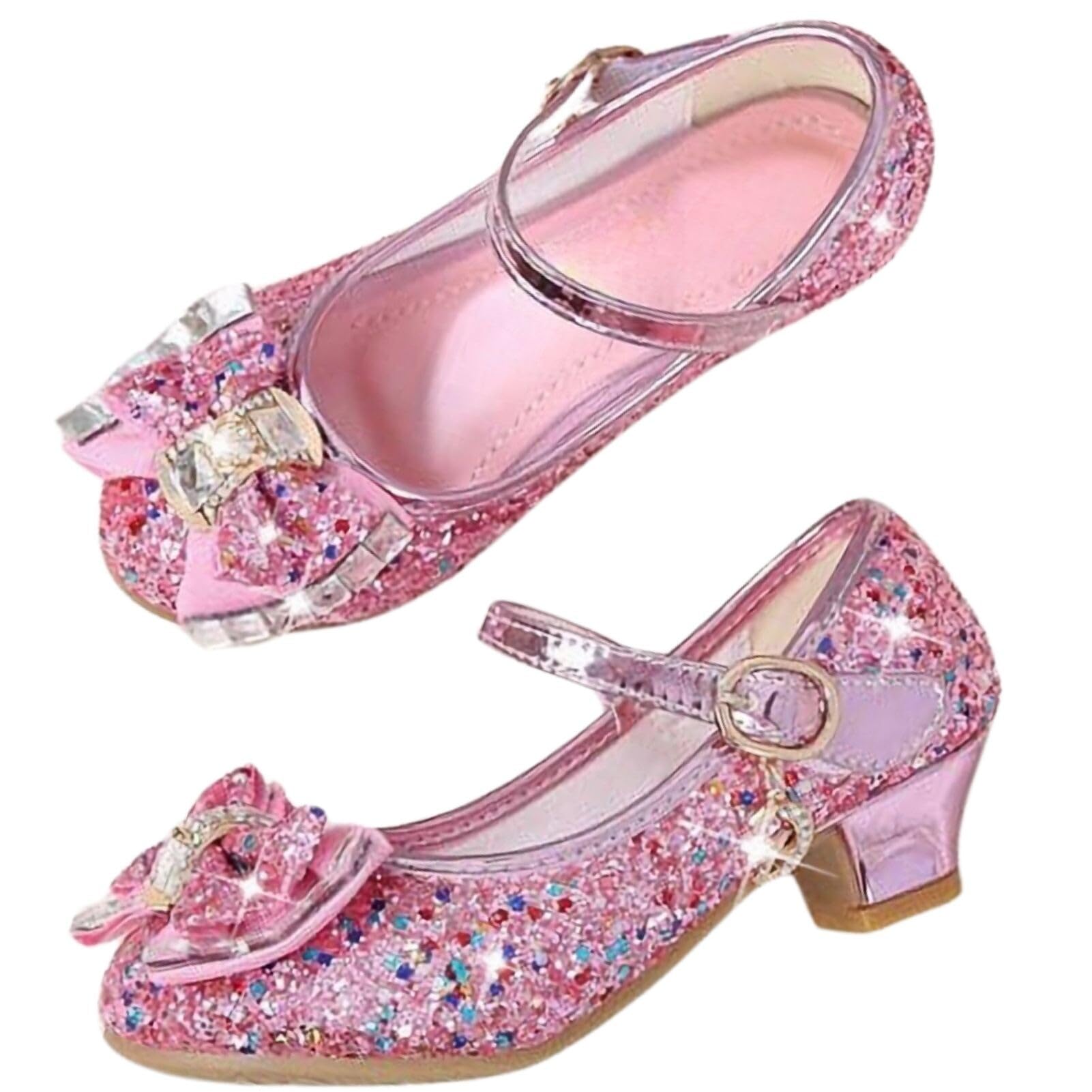Zapatos Tacon Niña Disfraz Princesa Zapatillas Baile para Vestir Comunion