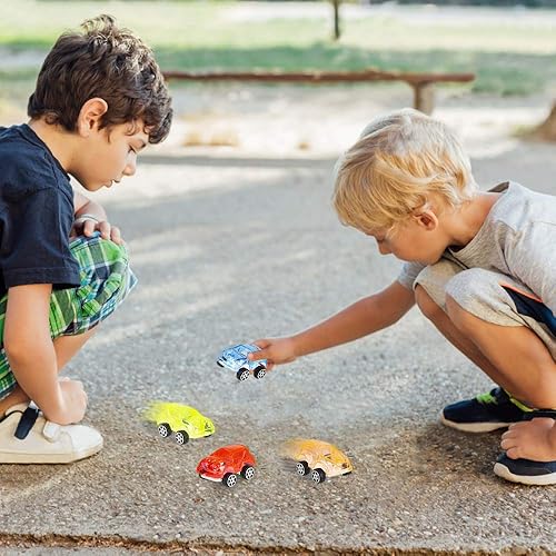 Miniatura 5 de ArtCreativity Mini autos de acción transparentes para niños, juego de 24, carreras en miniatura en varios colores, recuerdos de fiesta de