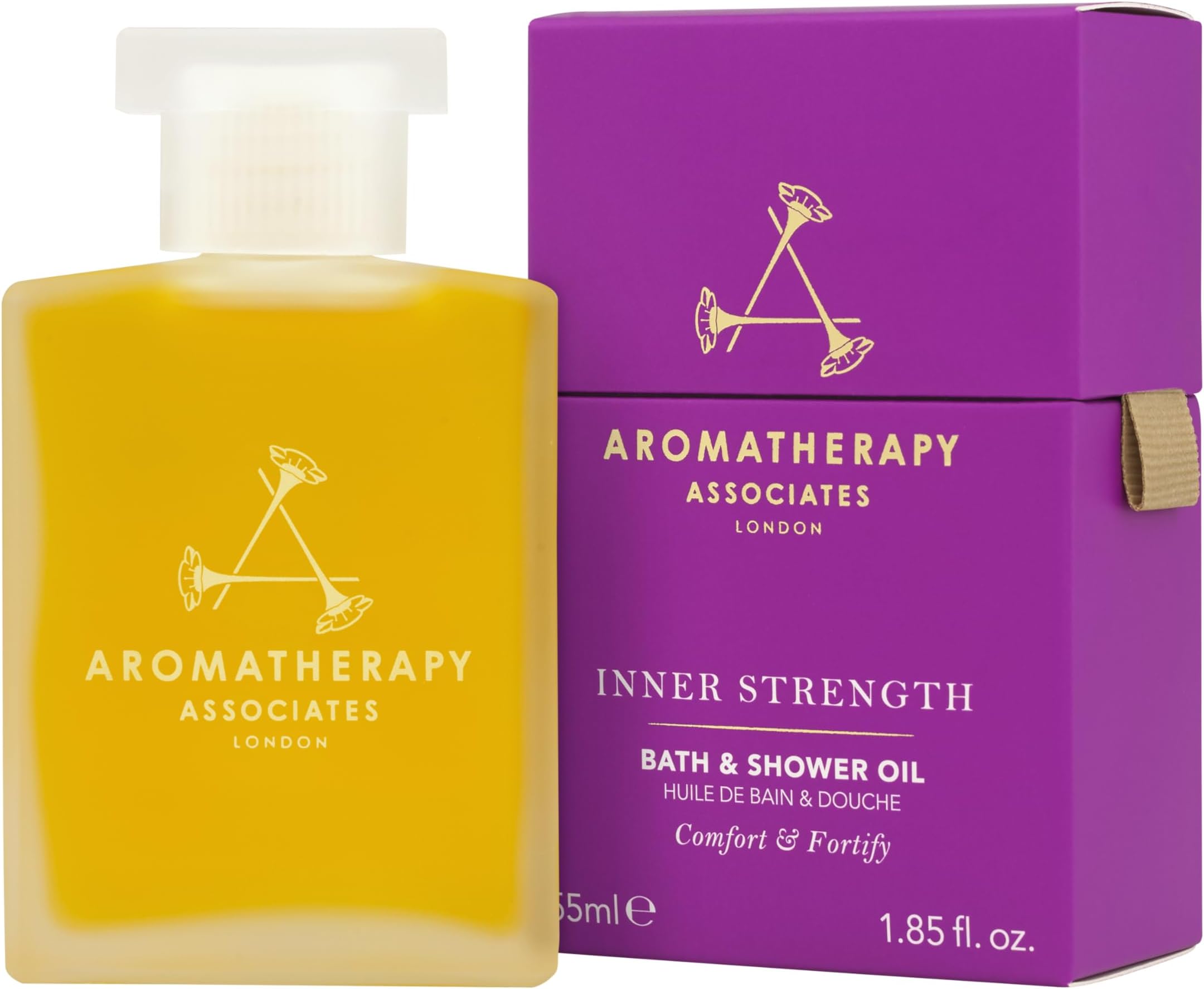 Bath and Shower Oil, Luxury Spa, Natural Bath, Bath Oil, Vegan, Cruelty Free, Environment Friendly (55 ml (Pack of 1), Inner Strength Bath and Shower Oil)