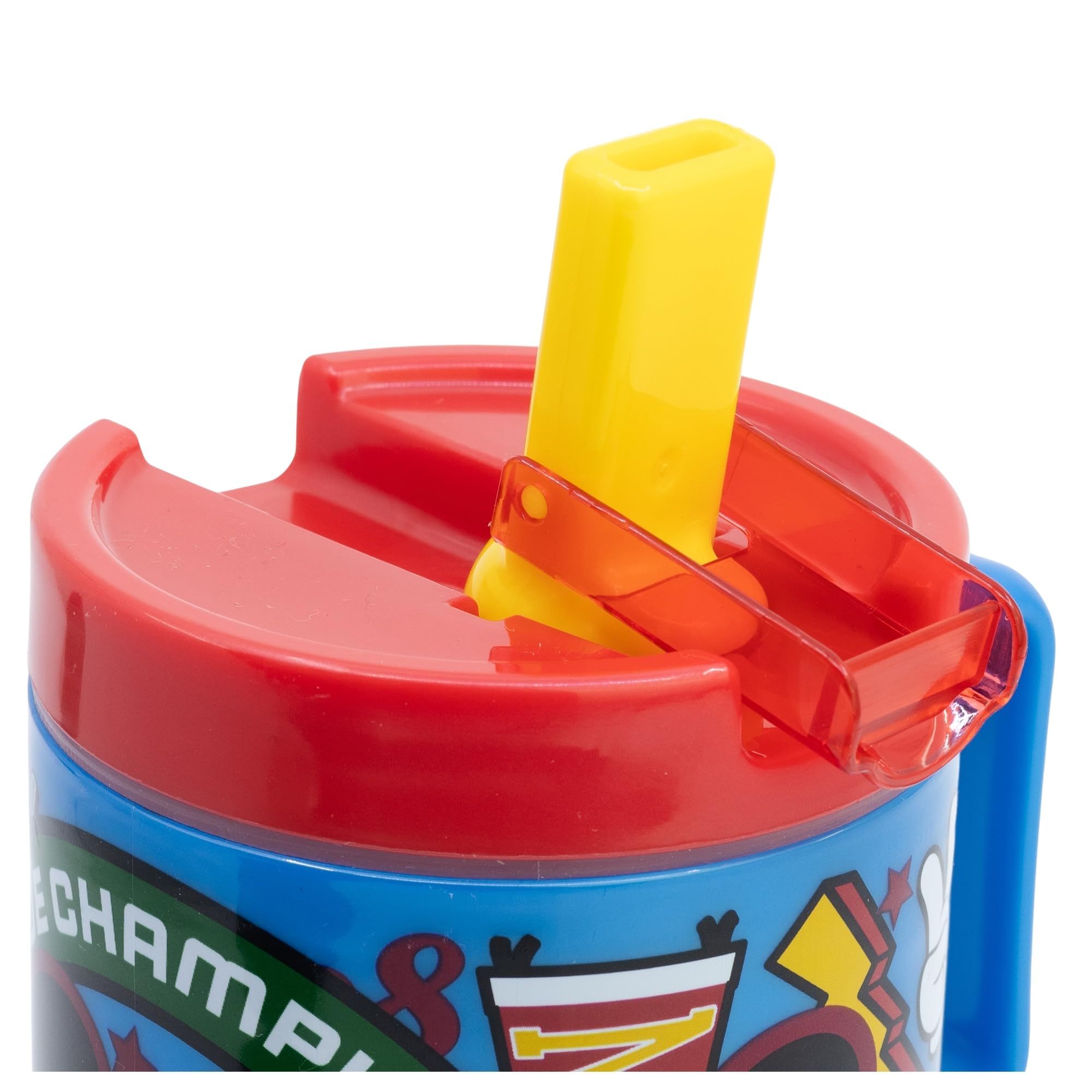 530ml Mickey Plastic Mug with Lid, Blue, 11.7 cm x 15.1 cm - Image 3