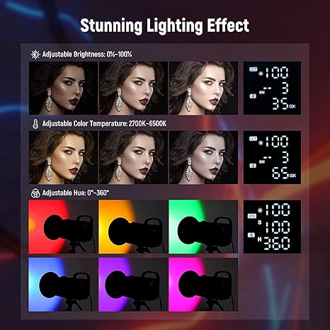 NEEWER CB60 70W RGB COB Video Light with 2.4G/Application Remote Control, Continuous RGB LED Lighting, Bowens Mount Photo Studio Light - Image 4