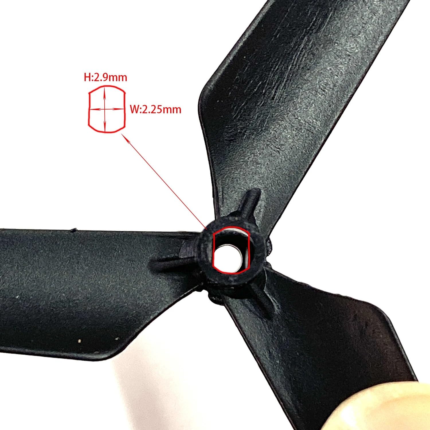 Compatible con Planeador de Espuma, hélices de Tres Palas, hélices de Control AB, avión RC, EPP, dron RC, helicóptero, Piezas(10set L 29mm)