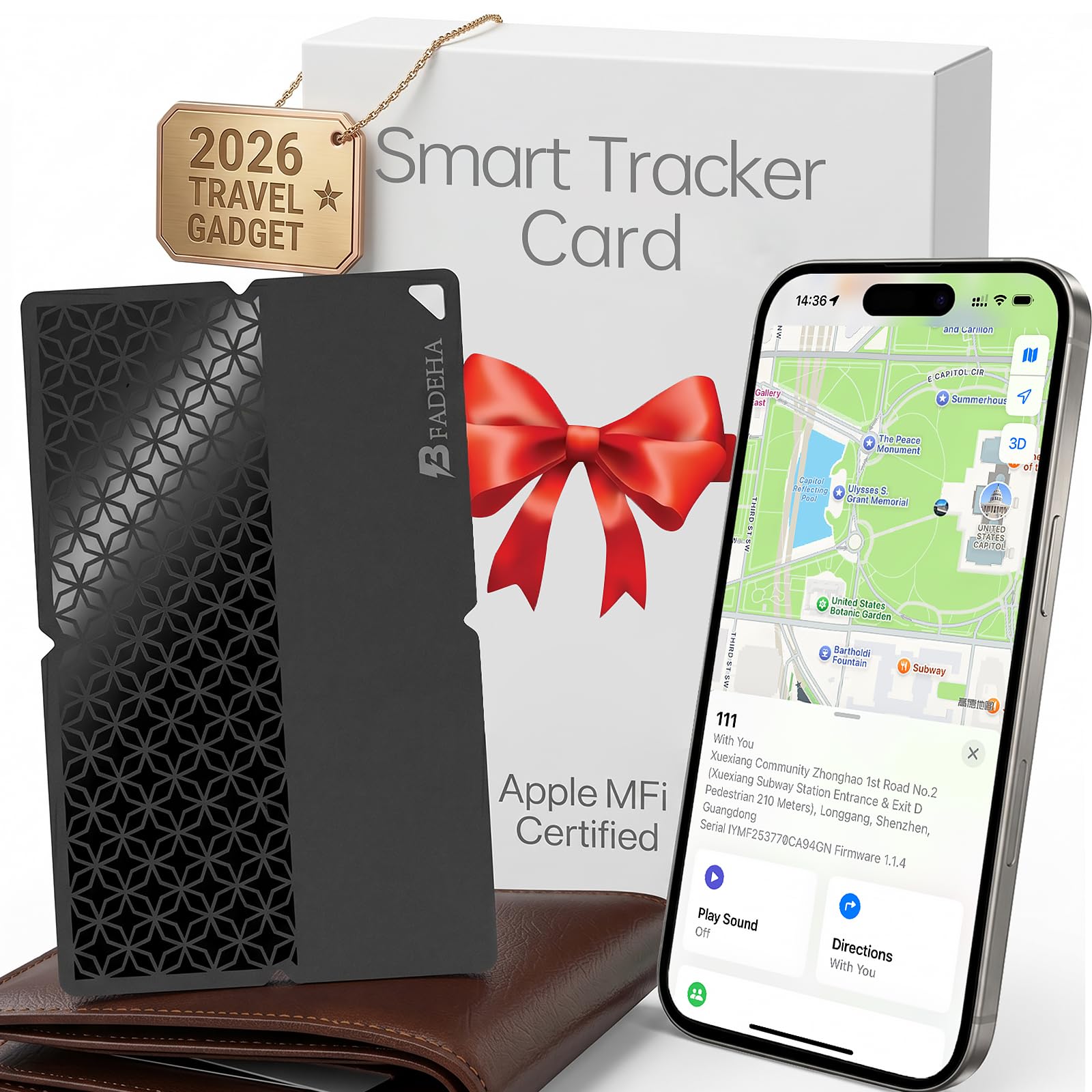 Amazon.com: 2026 Apple MFi Certified Wallet Tracker Smart Card for