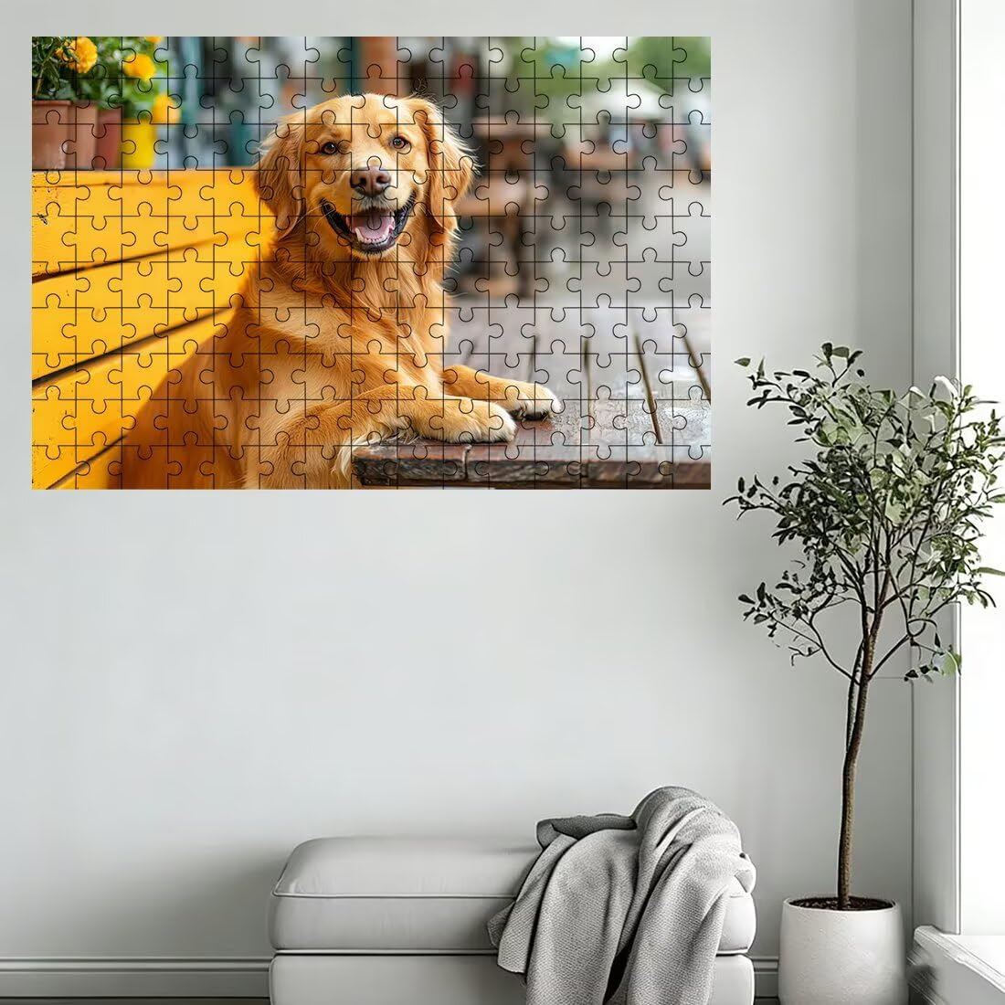 Puzzle 1500 elementów dla dorosłych, 1500 elementów puzzle dla psów, urocze puzzle dla dorosłych z wykwintnym pudełkiem do pakowania, gry edukacyjne, duże drewniane puzzle na prezent dla kobiet