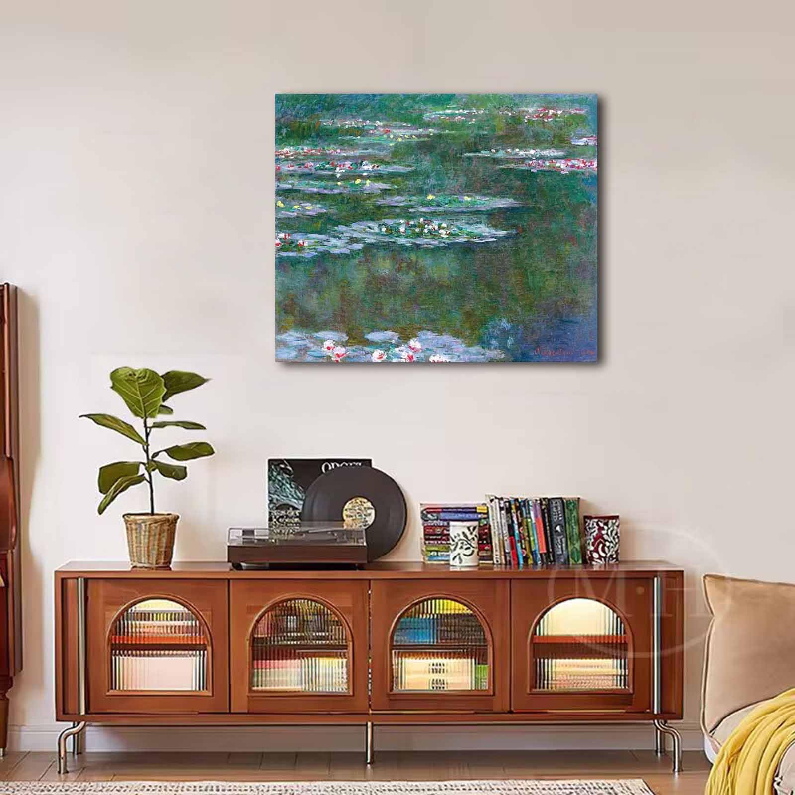 Amazon.co.jp: クロード・モネWater Lilies キャンバス絵画 インテリア