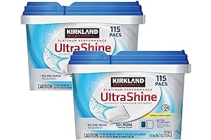 Kirkland Signature Premium Dishwasher Detergent Pacs: Ultra Clean Lemon Citrus Scent