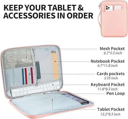 Miniatura 4 de DDgro Funda de transporte para tablet de 12.9 pulgadas, máxima protección para tu iPad Pro, Surface Pro, Galaxy Tab S8 Plus y más (12.9 pulgadas,