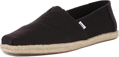 TOMS Men's Alpargata Rope ClassicLoafer Flat, Black, 9