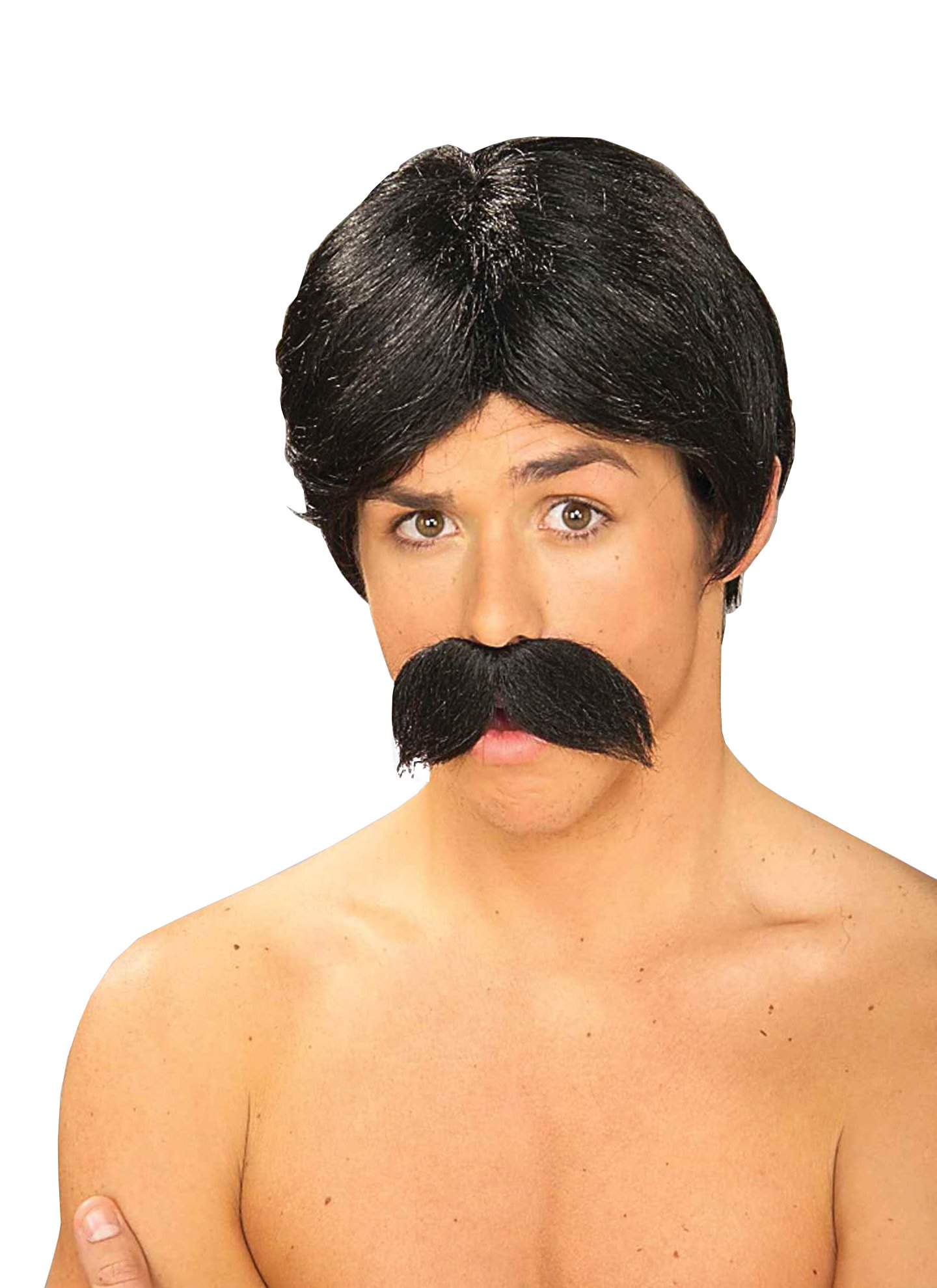 RubiesNovelties Men's Burt The Bandit Novelty Wig and Mustache