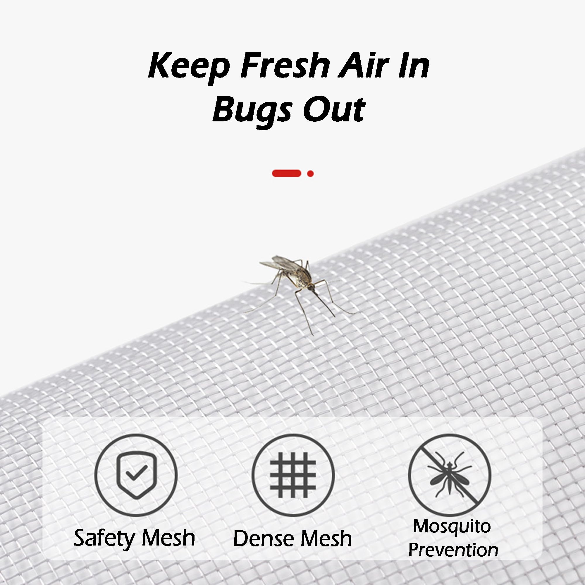 CJC Nano Mesh Zipper Door Curtain-Anti-mosquito Anti-pet Mesh