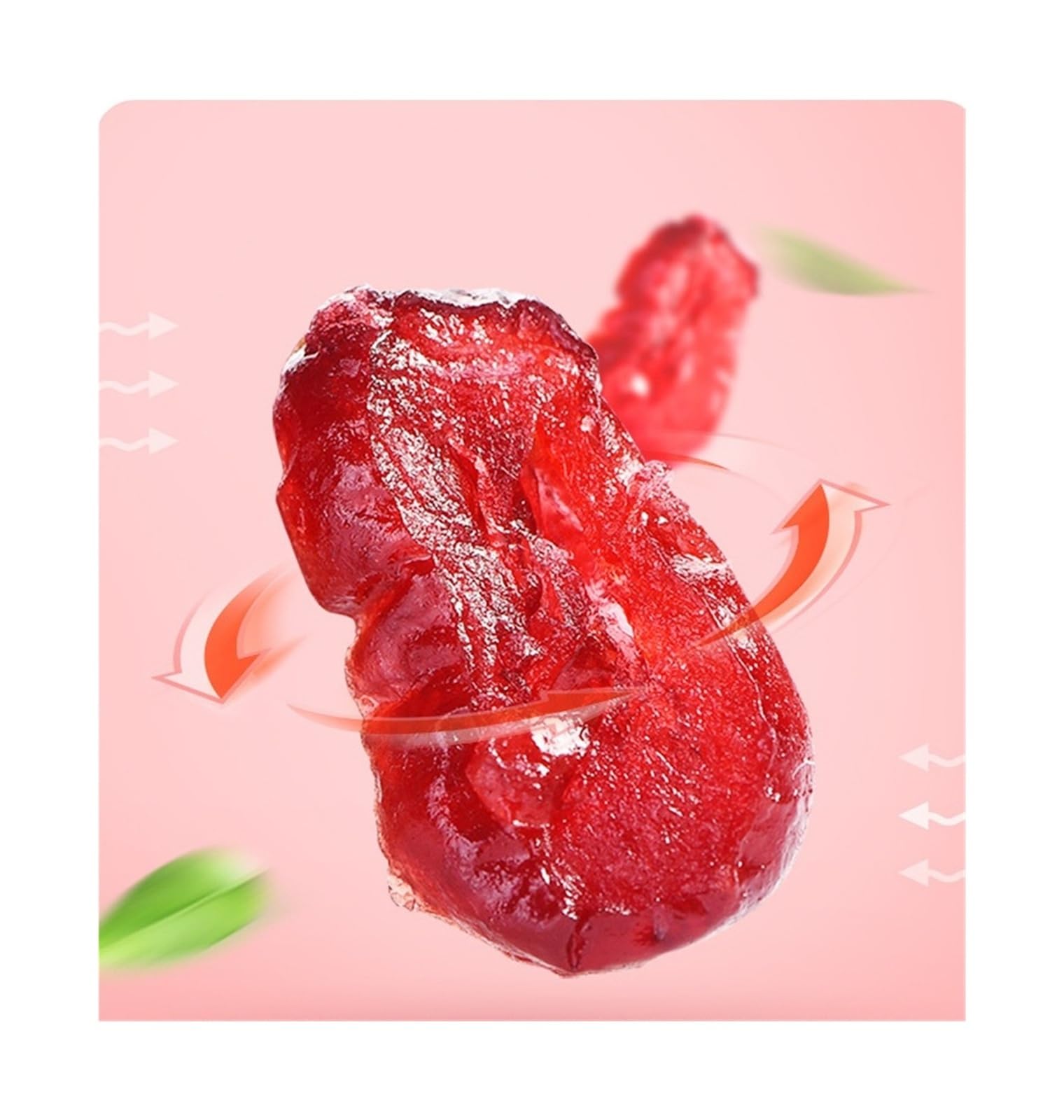 140 g de arándanos secos, fruta confitada dulce y de rico sabor, un delicioso refrigerio de frutos secos(2pcs)