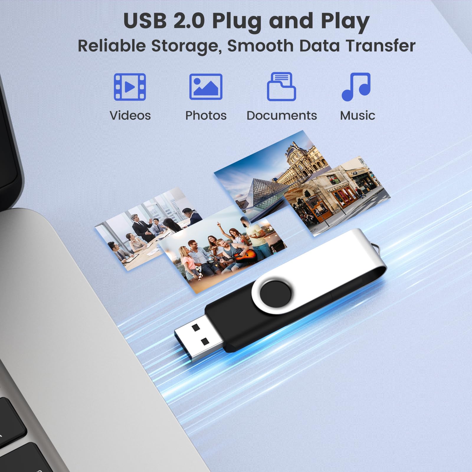ABLAZE 10 Pezzi Chiavetta USB C 32 GB OTG USB 2.0 Type-C | compatibile con i-/Phone 16/15, smartphone Android, computer, tablet, Mac, iPad e PC