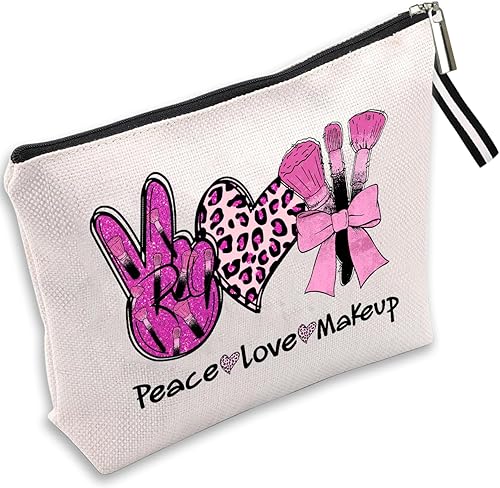 WLWLGLUCK Bolsa de maquillaje inspirada para mujer, bonita bolsa de cosméticos para amigos y familia, bolsa de aseo de viaje, bolsa de cosméticos