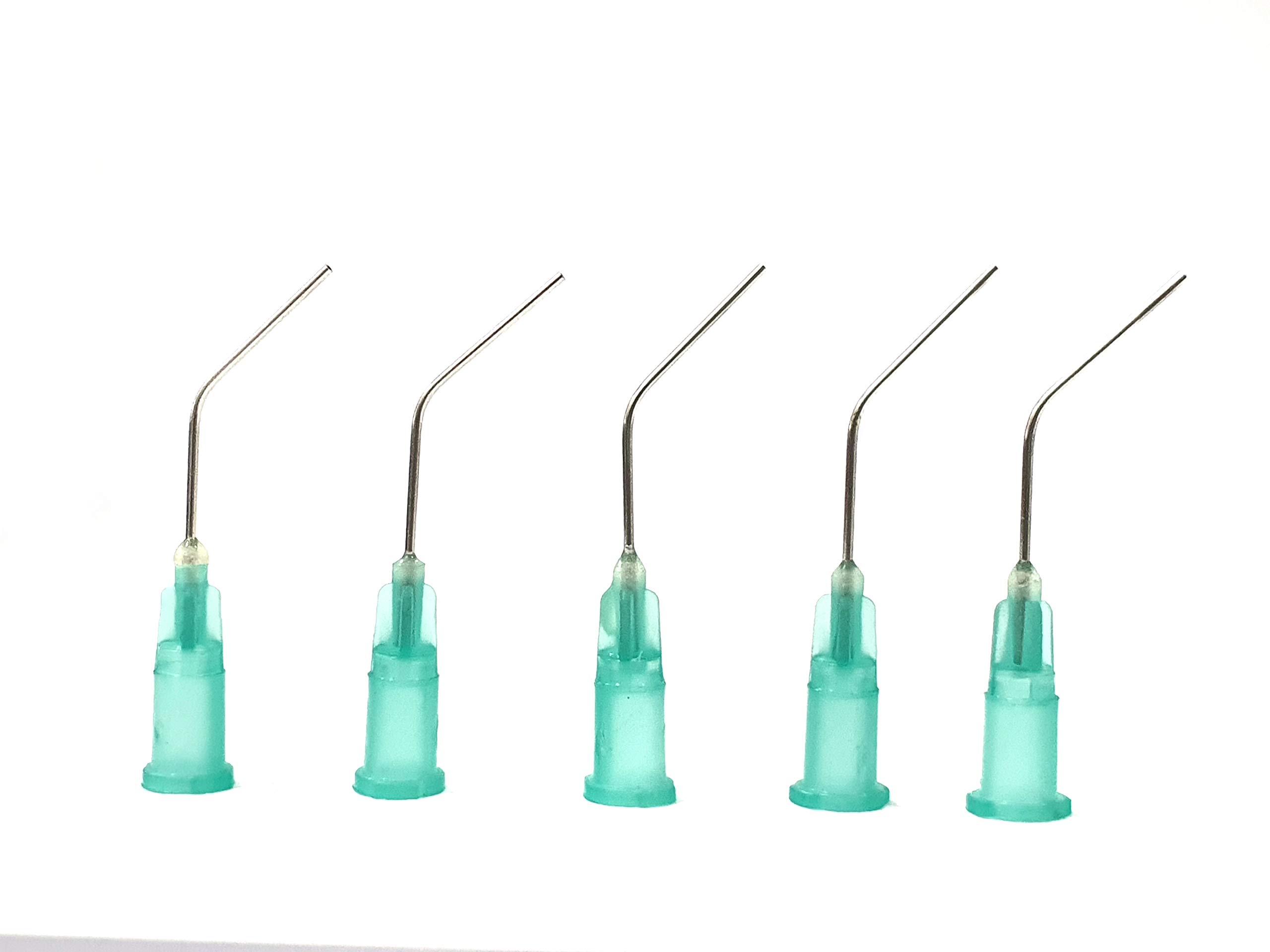 Swent Bent Needle | Bulk pack of 50 pcs | Blunt point | Plastic Hub | For ENT & Dental Use (21G x 19mm)