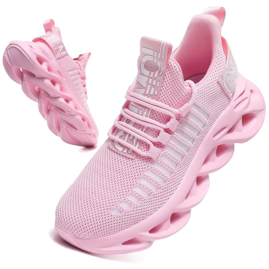 Jakcuz Women's Ultra Lightweight Breathable Fashion Sneakers for Shopping, Gym, Travel, Walking