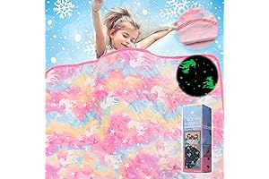 Glow in the Dark Unicorn Blanket, Toddler Summer Cooling Blanket