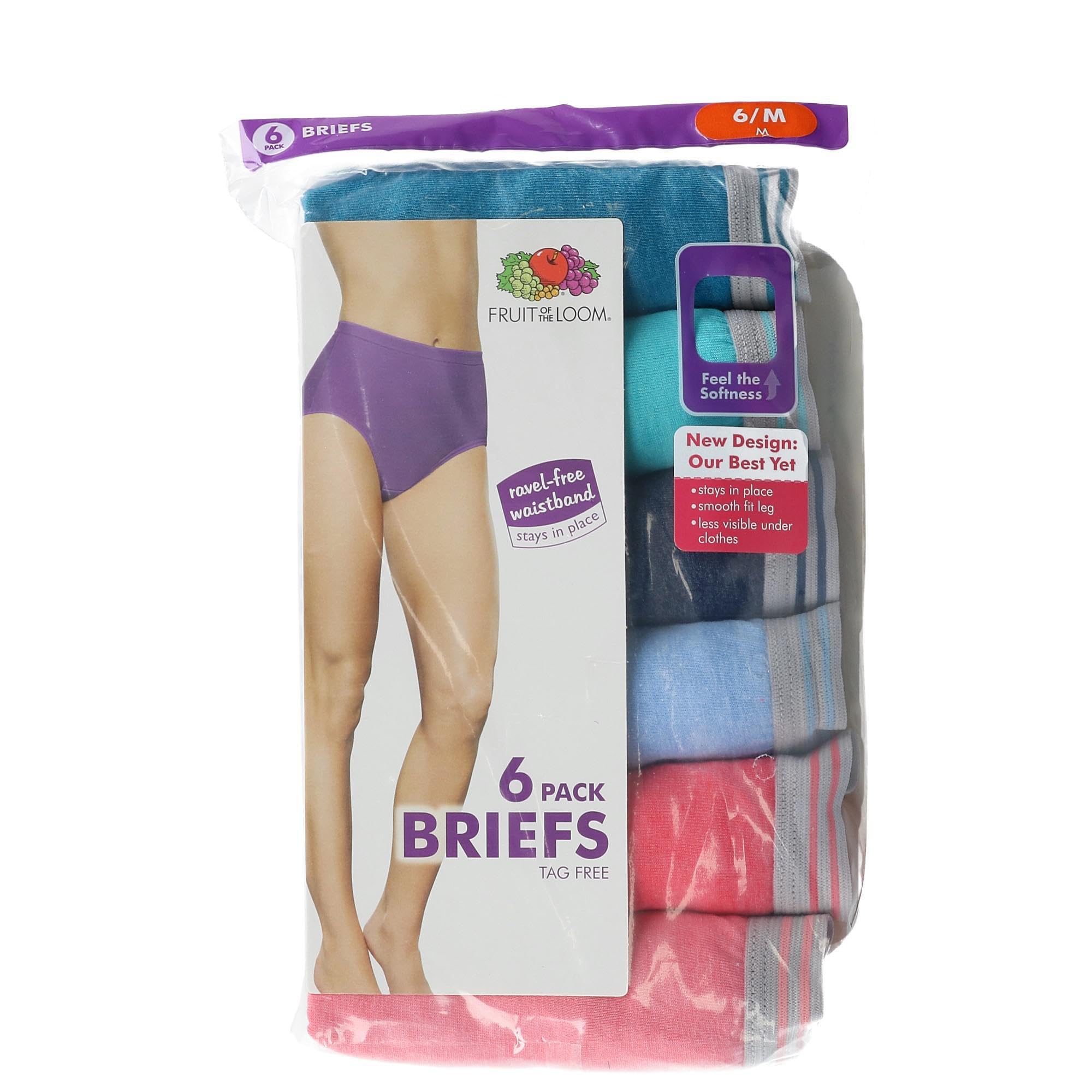 Fruit of the Loom Slip per Slip per Donna Heather (6 Coppia Pack) 7 Multi