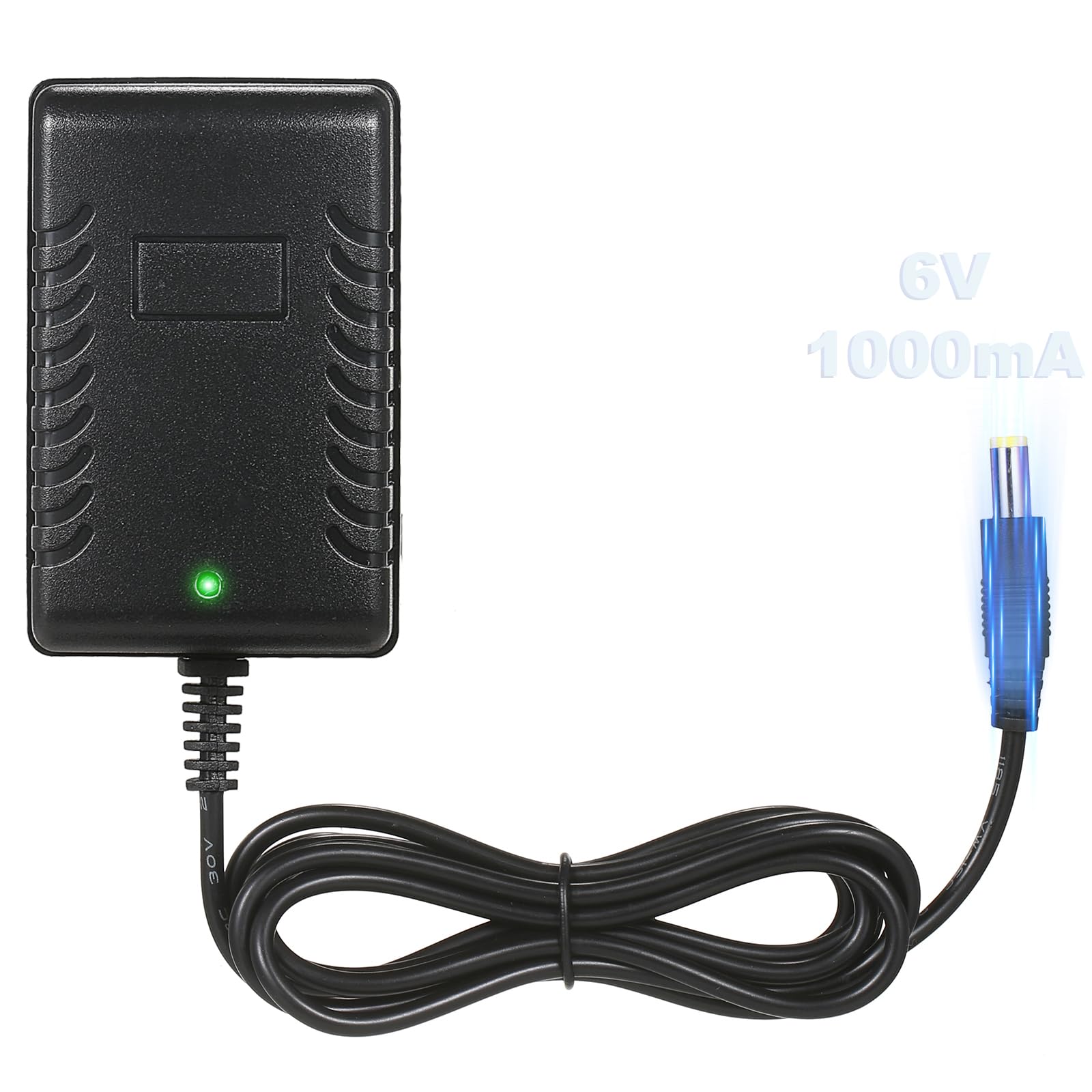 6V Battery Charger for Ride on Toys 6v 1000mA Charger for Best Choice Products Wrangler Kid Trax Toddler Quad Kidzone Bumper Car Dynacraft Electric Kids Car