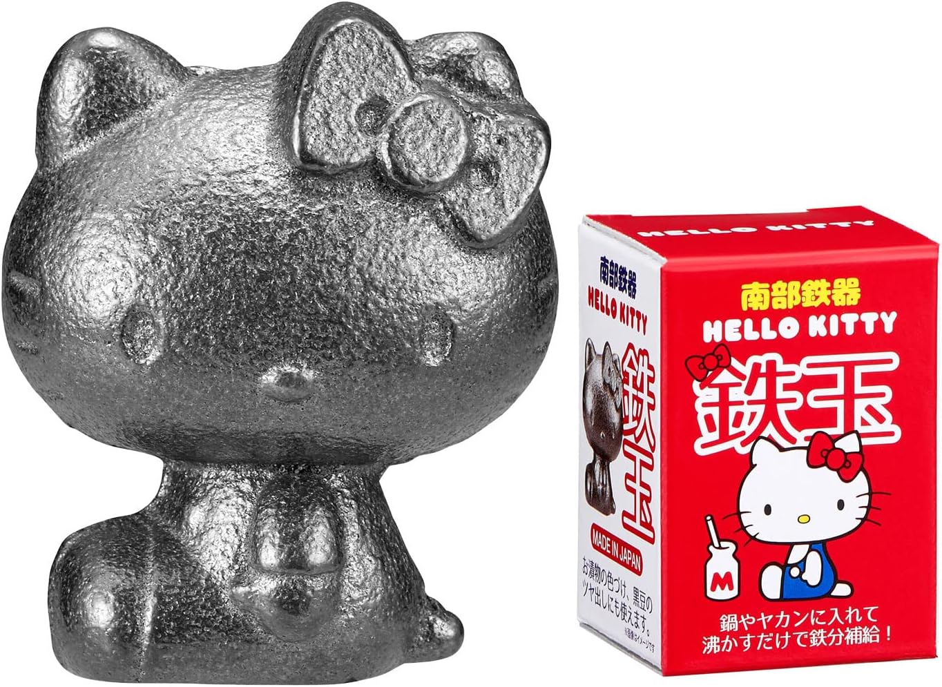 OSK TBN-1 Nambu Ironware Hello Kitty Iron Ball, Made in Japan, Iron Supplement, Anemia Improvement, Easy, Cute, Easy, Induction Pot, Kettle, Cooking, Tea, Pickles, Bran Pickles, Black Beans, Miso