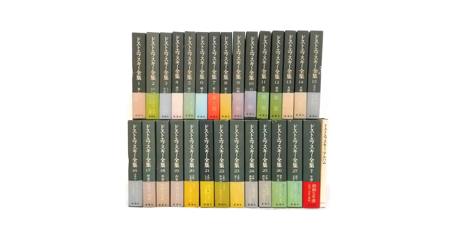 全巻初版 決定版 ドストエフスキー全集 全27巻 ＋ 別巻とアルバム 月報揃い Amazon.co.jp: 決定版 ドストエフスキー全集 全29冊セット〈全27