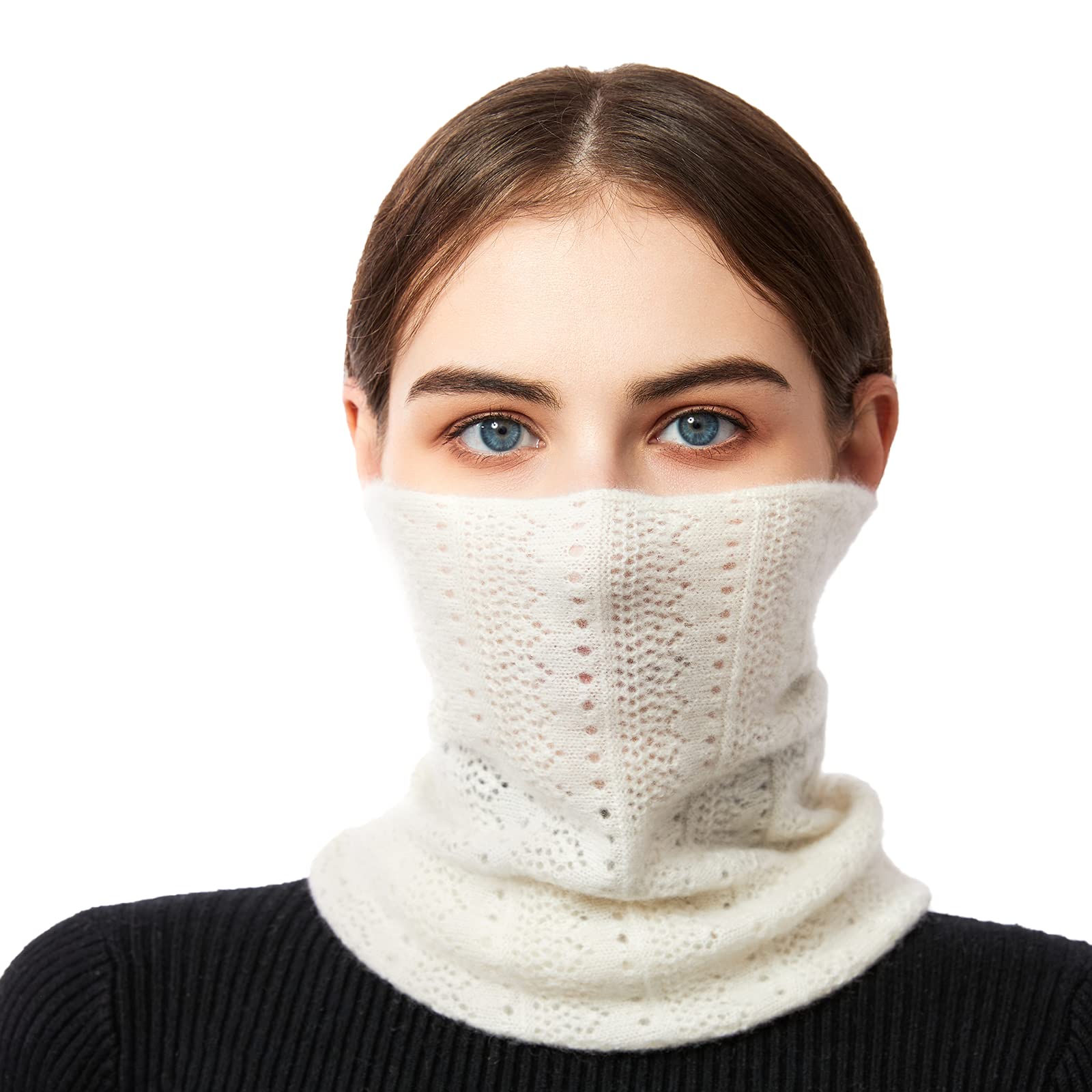 Gisimo 100% Cashmere Neck Warmer - Multipurpose Headwear - Skiing Neck Warmer - Winter Face Mask