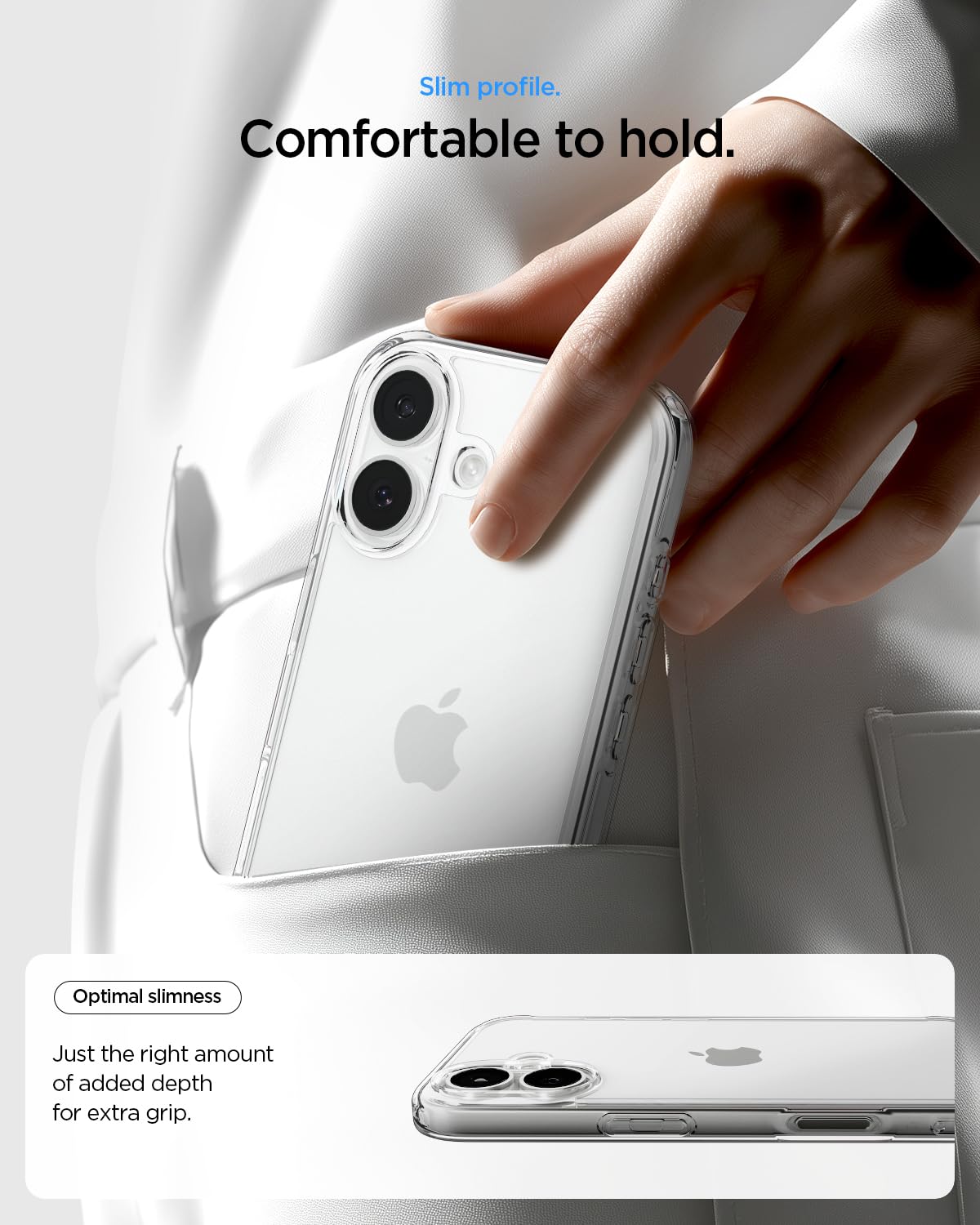 Spigen Ultra Hybrid Back Cover Case Compatible with iPhone 17 (TPU + Poly Carbonate | Crystal Clear) — Amazon image 7