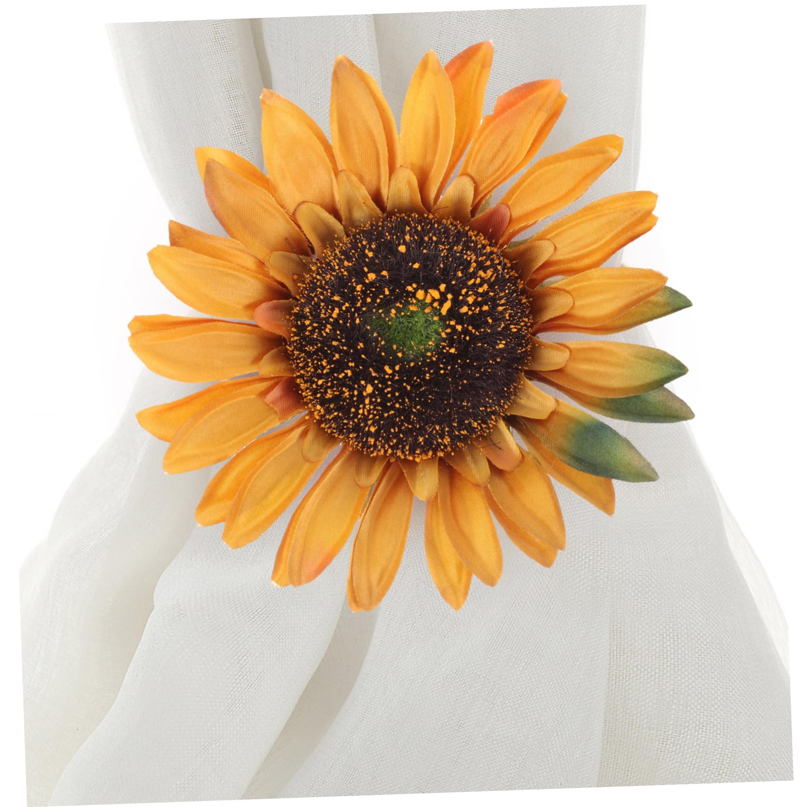PRETYZOOM 10stücke Sonnenblumen Vorhang Clips Vorhang Raffhalter Für Einfache Bohren Für Schlafzimmer Und Büro Seidenstoff Gefertigt